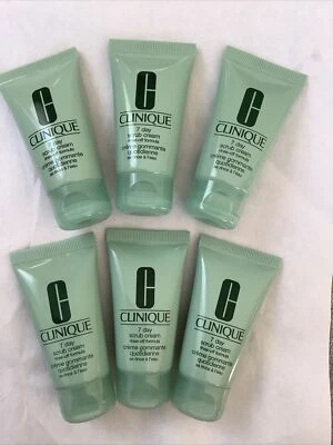 6x Clinique 7 Day Scrub Cream Rinse-Off Formula 1 oz Travel Size NWOB - Image 1 of 4