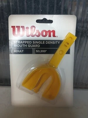 Nuevo protector bucal Wilson de densidad única con correa para adultos amarillo nuevo Foto 1 de 4