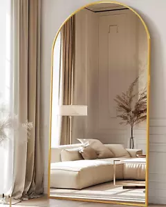 Full Length Mirror, 78"X38" Floor Mirror Freestanding, Arched Full Body Mirror F - Picture 1 of 5