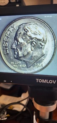 2014 P ROOSEVELT DIME ODDITY MANY ERRORS ON REVERSE - Image 1 of 2