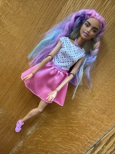MATTEL BARBIE EXTRA # 5 DAYA RAINBOW HAIR FOR OOAK, missing leg f9 - Picture 1 of 16