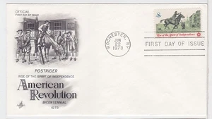 TurtlesTradingPost- Colonial Post Rider -1973 FDC #1478 - Artcraft Cachet - Picture 1 of 1