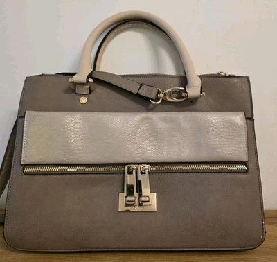 Dune London Elegant handbag Grey/warm Truffle Brown Free Postage! - Image 1 of 4