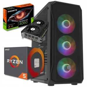 BSG Raptor Gaming-Computer Ryzen 5 4,2GHz 16GB DDR4 512GB SSD RTX 4060 8GB Win11 - Afbeelding 1 van 12