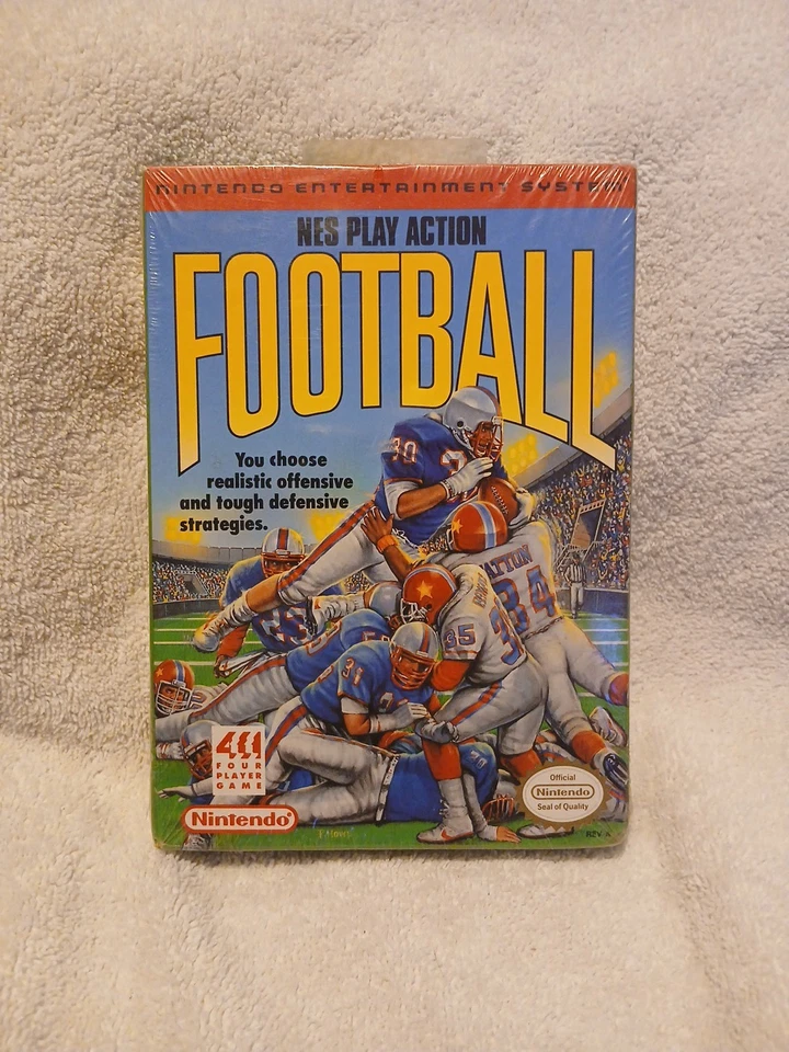 NES Play Action Football Nintendo NES 1990 New Factory Sealed H-Seam Hangtab  - Image 1 of 4