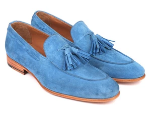 Mocasines Paul Parkman para hombre con borlas de gamuza azul (ID#BLU32FG) - Imagen 1 de 7