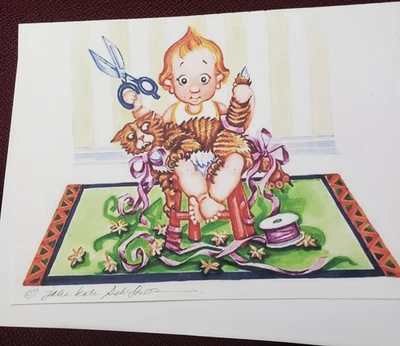 Tarjeta de felicitación Bad Baby para hacer gatito gato bonito tarjeta de nota arte Ashford nueva Foto 1 de 4