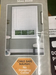 26x64 Alabaster Cordless Light Filtering Mini Blinds Durable Child Safe Blinds - Picture 1 of 1