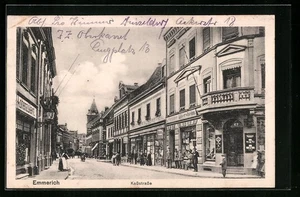 Emmerich, postal, Kaßstrasse con tiendas 1924 - Imagen 1 de 2