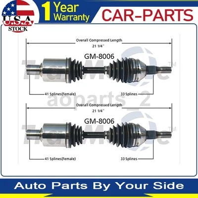 2 Front TrakMotive CV Axle Joint Shaft For Cadillac Allante 1993 - Image 1 of 2