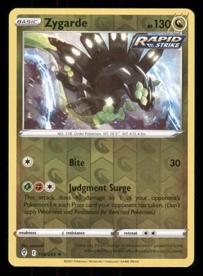 Zygarde SWSH07: Evolving Skies #118/203 Holo Rare Reverse Holo Pokemon LP - Image 1 of 2