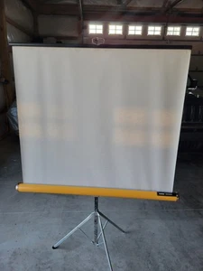 Vintage Projector Slides Screen Knox Panorama Portable Tripod Base 40x40 1970s - Picture 1 of 10