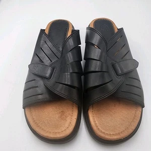Ariat Damengröße 9,5 schwarze Ledersandale – niedriges Plateau – Slipper - Bild 1 von 11