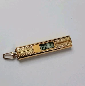 Damen Vintage Anhänger Halskette Gold Digitaluhr - Bild 1 von 5