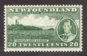 1937 Newfoundland Sc# 240 - 20¢, Transatlantic Beacon, Lighthouse. Mint Hinged - Picture 1 of 1