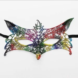 Venetian Filigree Masquerade Ball Mask Creepy Scary Party Fancy Dress Halloween - Picture 1 of 19