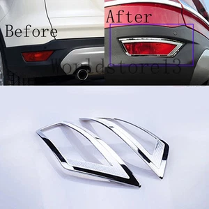 Chrome Rear Bumper Fog lamp Cover For Ford Escape 2013-2019 /EcoSport 2013-21 - Bild 1 von 4