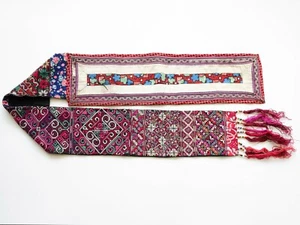 Antique Chinese Tribe Miao Hmong Hand Embroidered Sash / TS903 - Picture 1 of 11