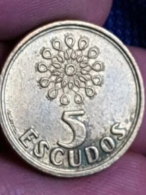 Portugal, 5 Escudos, 1998, UNC / FULL LUSTRE XF coin free UK post Kayihan coins - Image 1 of 2