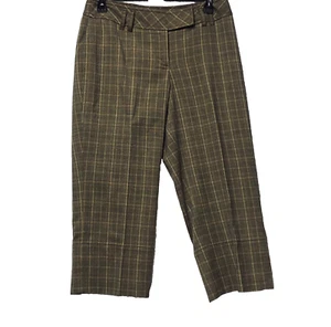 Ann Taylor Loft Petites Women's "Ann" Size 4P Plaid Trousers Tan Brown - Picture 1 of 10