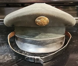 Original Early Vietnam War U.S. Army Visor Cap W/Badge - Picture 1 of 6