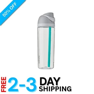 25 Oz Clear Tritan Plastic Water Bottle with Straw, BPA-Free, Travel Friendly - Picture 1 of 8