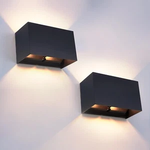KICAAO 2 Pack Modern Wall Sconce 16W, IP65 Waterproof LED Modern Outdoor Ligh... - Picture 1 of 7
