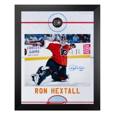 Ron Hextall Autographed Philadelphia Flyers Graphic Rink 26x32 Frame