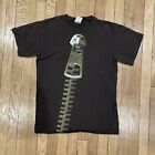 Little Big Planet Shirt Big Zipper PlayStation 2 Graphic Brown Size S Small