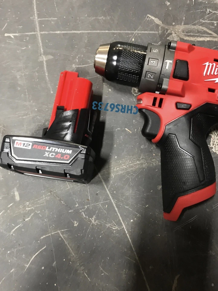 New Milwaukee 3404-20 M12 12v FUEL 1/2" Brushless Hammer Drill 4.0 Battery A