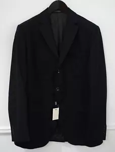 Blazer Hombre Suitsupply Lana Negro La Spalla Lana Franela EU50 UK/US40 - Imagen 1 de 7