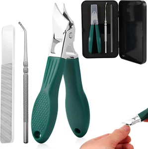 Eagle Beak Nail Clippers Set, 3pc Wide Jaw Anti-Splash Clippers for Thick Nails - Picture 1 of 7