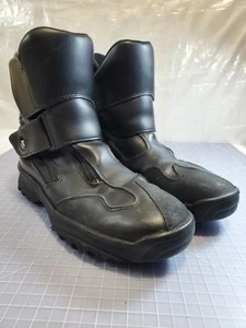 Diadora Veratex Men Motorcycle Riding Black Leather Biker Boots US sz 12 EU 46 - Picture 1 of 10