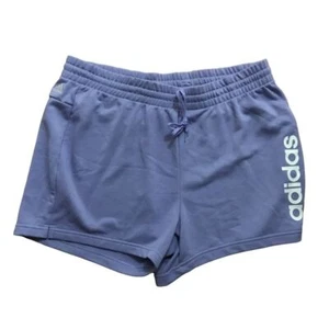 Adidas Womens Plus Size 2x Light Purple Cotton Terry Shorts W/ Drawstring HE9365 - Picture 1 of 5