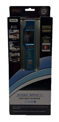 New VuPoint Magic Wand 4 Portable Handheld Scanner Blue Color LCD PDS-ST470T-VP - Image 1 of 4