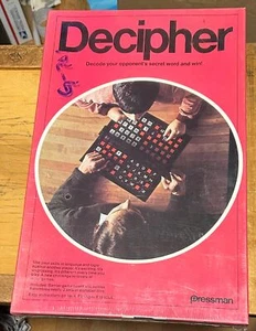 1977 NOS VINTAGE PRESSMAN DECIPHER SECRET WORD GAME LETTER TILES SEALED NEW OLD - Picture 1 of 3
