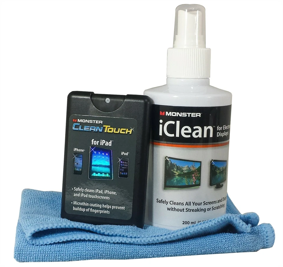 MONSTER CABLE Monster iClean Screen Cleaner Kit for TV, iPhone, iPod, Kindle, & Smartphones
