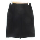 J.Press Tight Skirt Knee Length Wool Slit Plain 13 Black /Ff38 Mo Women'S
