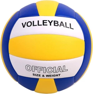 Official Size 5 Volleyball, Soft Indoor Outdoor Volleyball for Game Gym Training - Picture 1 of 12