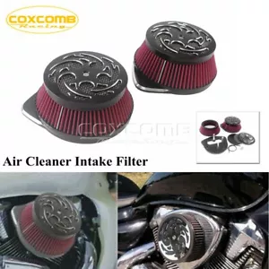 2Pcs Filter Big Sucker Air Cleaner Intake Kit For Suzuki Boulevard M109R VZR1800 - Picture 1 of 9