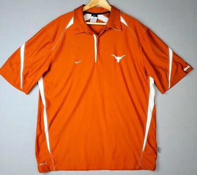Texas Longhorns UT Nike Polo Mens XL  Short sleeve Stitched Authentic Orange - Image 1 of 4
