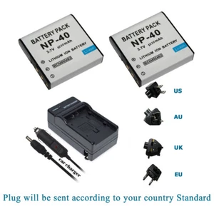 2XBattery NP-40 NP40+ Charger for Casio Exilim EX-Z1000, EX-Z1050 - Picture 1 of 12