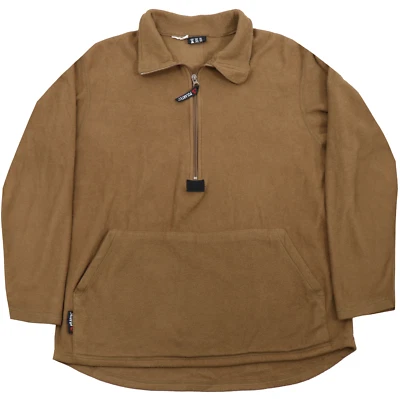 USMC Polartec Frog Fleece 1/2 Zip Coyote Brown Thermal Pullover Marine Corps - Image 1 of 2
