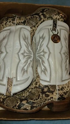 RARO!! Botas Personalizadas Tony Lama Para Hombre Talla 10 Cabra/Boa De Colección!!  ¡Único en su clase!! Foto 1 de 4