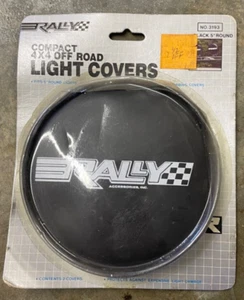 VINTAGE Rally 5” Round Light Cover Black Vinyl Compact 4x4 Off Road Includes 2 - Picture 1 of 1