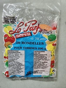 NEW 10 Le Parfait Super Rubber Seals Rondelles for Jam Jars 70mm France NOS - Picture 1 of 6