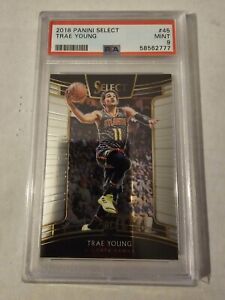 2018-19 Panini Select Trae Young #45 Concourse Rookie RC Card PSA 9 MINT