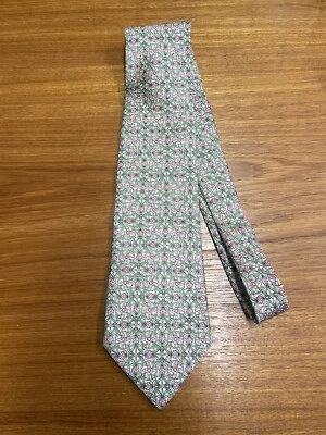 Corbata de seda floral National Gallery of Art Washington. "Hecho en Francia 58"" x 3,875""" Foto 1 de 4