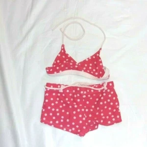 NWT Girls Size Medium (8) * GAP KIDS * 2-Pc Pink Polka Dot Swimsuit - Picture 1 of 3