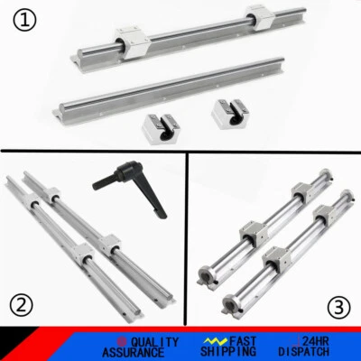 2X SBR20 Linearführung  Linearwelle Rail mit 4X SBR20UU Lagerblock 200-1500mm - Bild 1 von 4